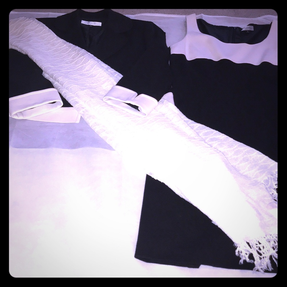 Classic Black and White 2 piece Suit